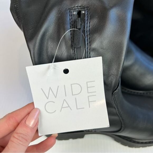 Franco Sarto Boots womens size 7 black fera knee high - Picture 7 of 11